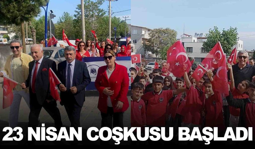 Yunusemre'de 23 Nisan coşkusu: Çocuklar bandoyla yürüdü