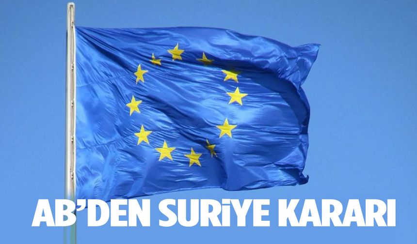 AB’den flaş Suriye kararı!