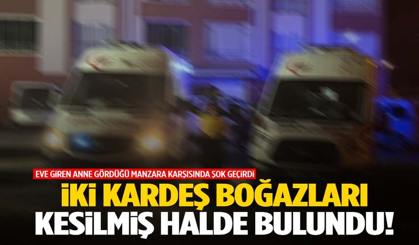 Bir il bu olayı konuşuyor… İki kardeş boğazları kesilmiş halde bulundu!