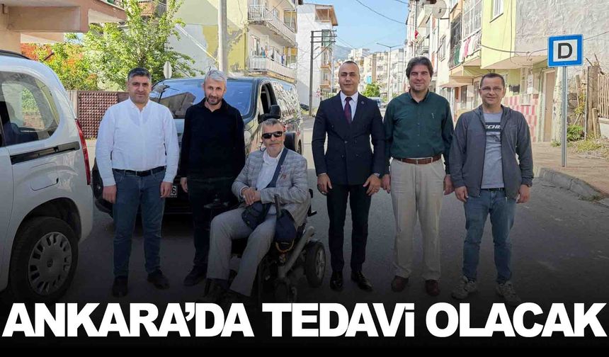 Manisalı gazi tedavi için Ankara'ya uğurlandı