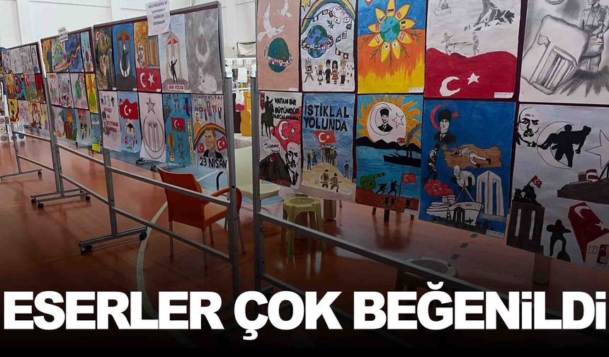 Manisa’da öğrenci ve öğretmenlerden sergi… Eserler çok beğenildi
