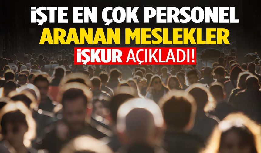 Türkiye’de en çok personel aranan meslekler belli oldu! Listenin ilk sırası şaşırttı…