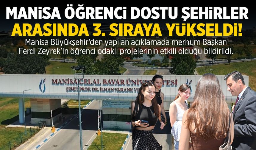 Manisa 10 sıra birden yükseldi!