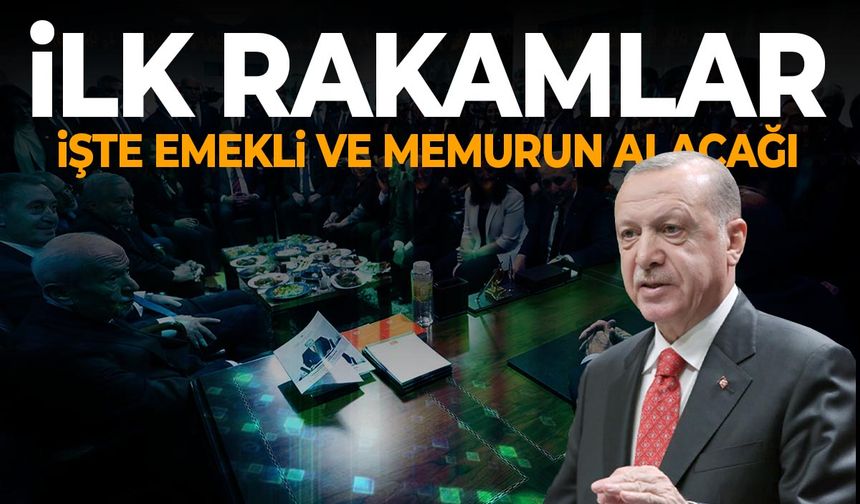 Erdoğan oran verdi... Memur ve emekli için ilk rakamlar ortaya çıktı!