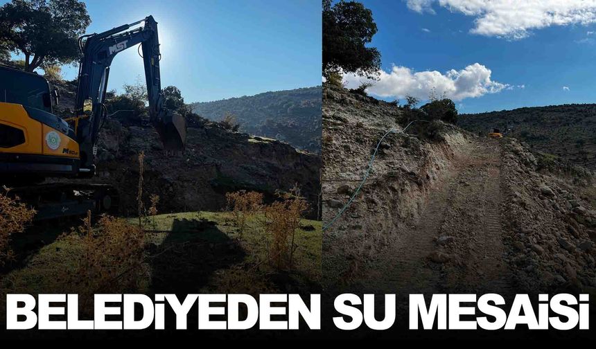 Demirci Belediyesi, Sayık Mahallesi’nde 1 kilometrelik su hattı çalışmasına başladı