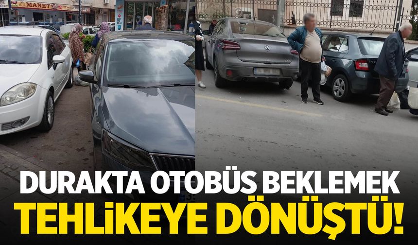Manisalı vatandaş şikayetçi! Durakta otobüs beklemek tehlikeye dönüştü…