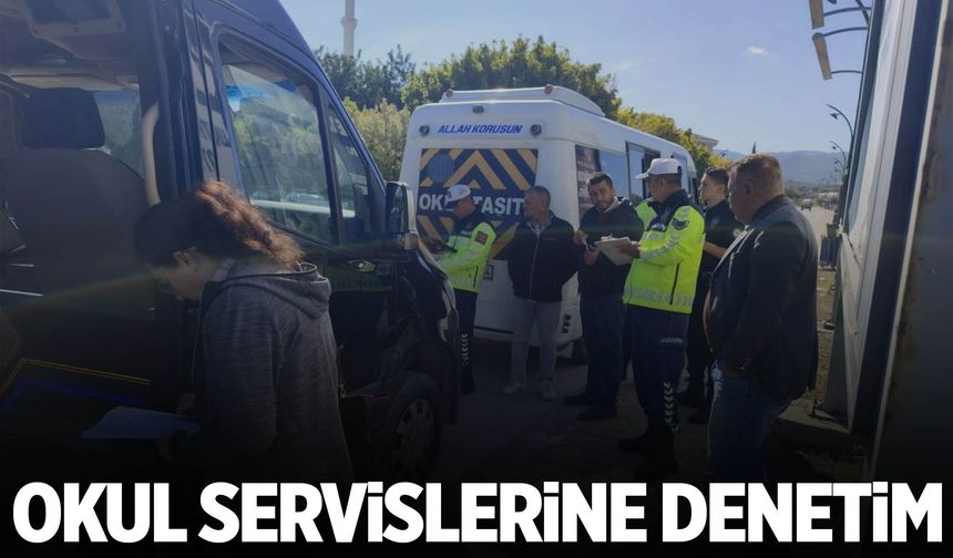 Kaymakamlık talimatıyla servis araçları kontrol edildi