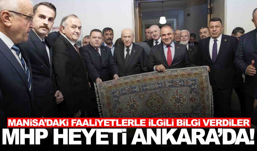MHP heyetinden Ankara çıkarması… Bahçeli’ye hediye götürdüler