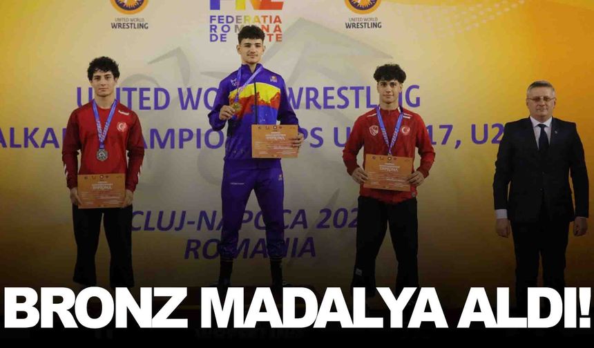 Yunusemreli güreşçi Kadir Kadiroğlu Balkan üçüncüsü oldu