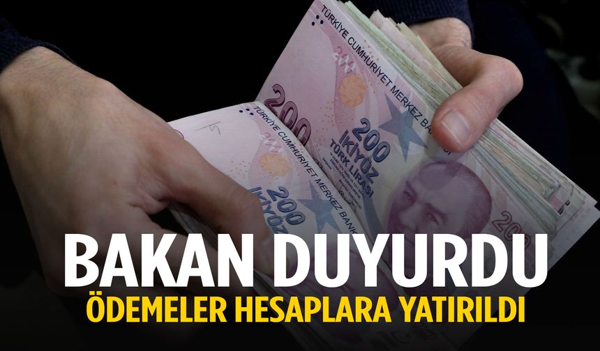 Bakan açıkladı: Beklenen ödemeler hesaplarda!