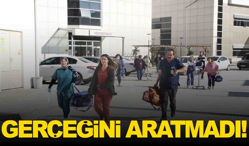 İlçede korkutan senaryo... Hastanede deprem... Gerçeğini aratmadı!