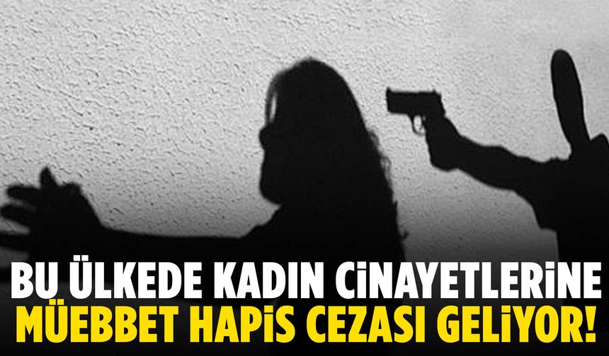 Bu ülkede kadın cinayetlerine müebbet hapis geliyor