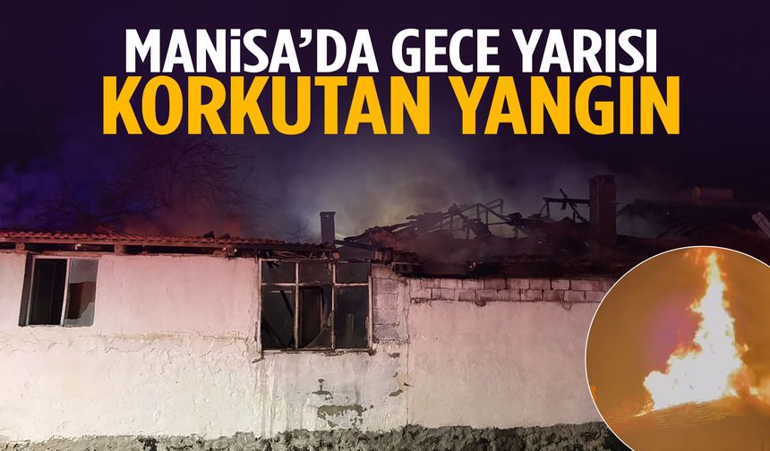 Manisa’da tek katlı müstakil ev alevlere teslim oldu! Yaralılar var…