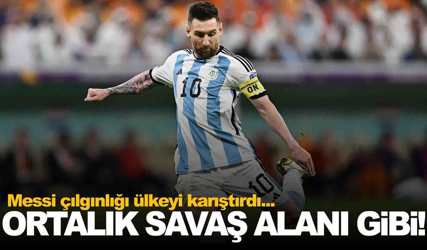 Ülkede Messi krizi! Yıldız futbolcuyu göremeyen taraftarlar stadyumu birbirine kattı