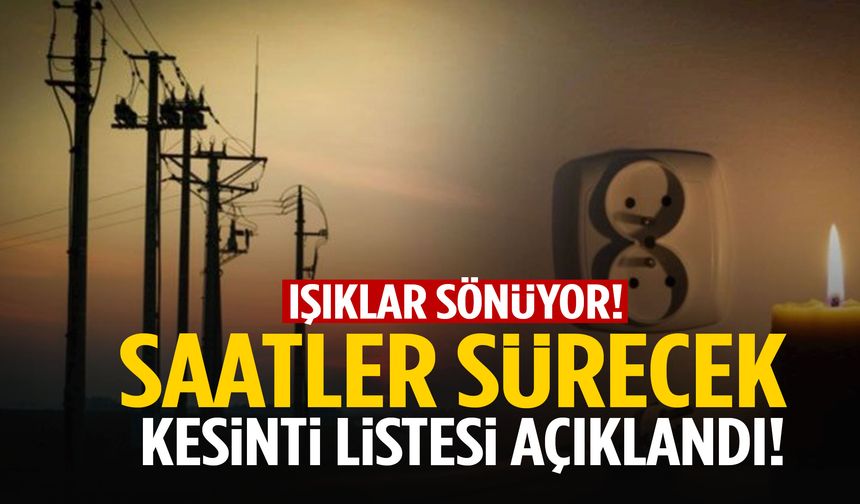 Binlerce kişi etkilenecek! Manisa’da ışıklar sönüyor…