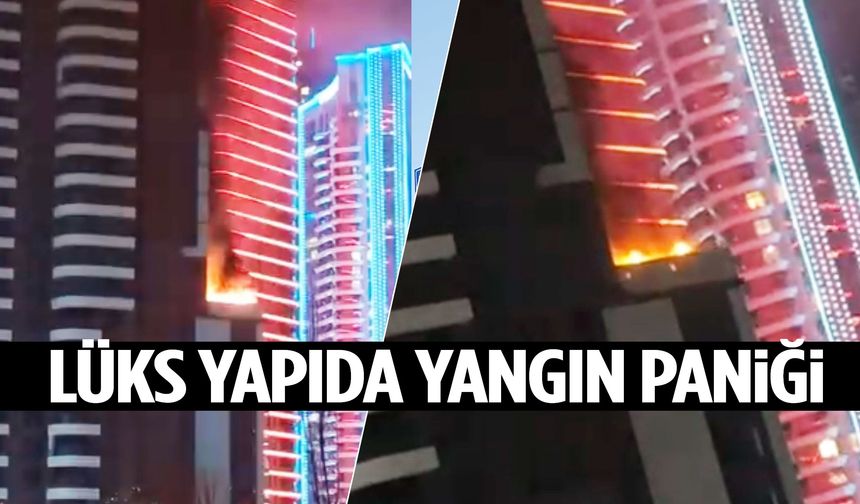 İzmir’de lüks yapıda korku dolu anlar! Yangın çıktı...