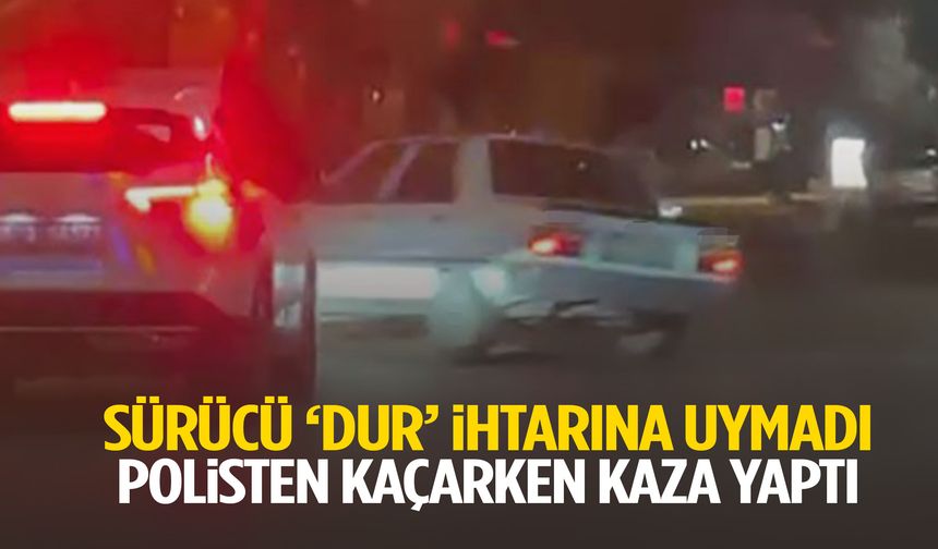 İzmir’de sürücü ‘dur’ ihtarına uymadı, kaçışı kazayla son buldu!