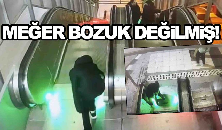 Yürüyen merdivenleri vandallar yürütmüyormuş!