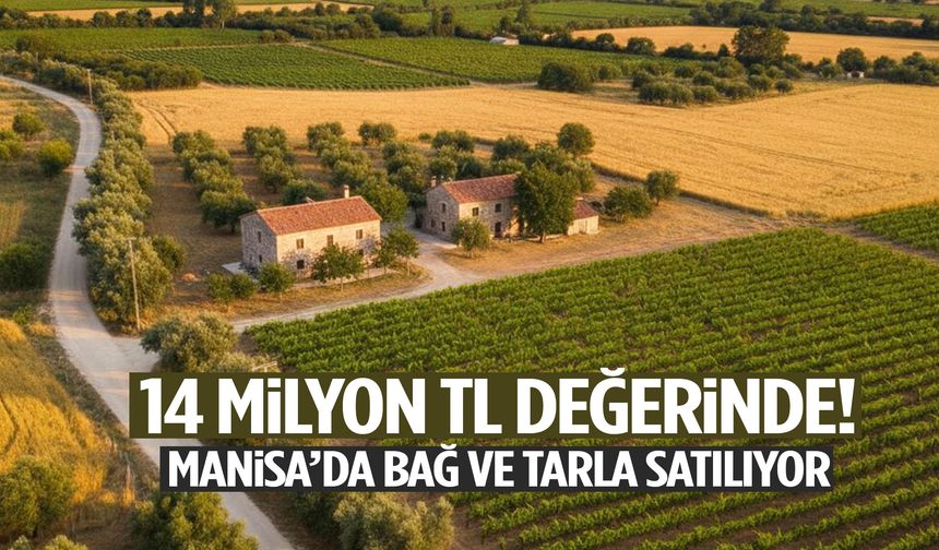 14 milyon TL değerinde! Manisa’da bağ ve tarla satılıyor