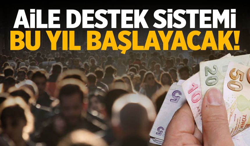 Ailelere nakdi destek bu yıl başlıyor!
