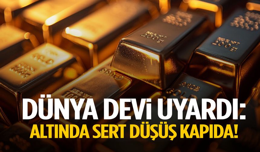 Dünya devi uyardı: Altında sert düşüş kapıda