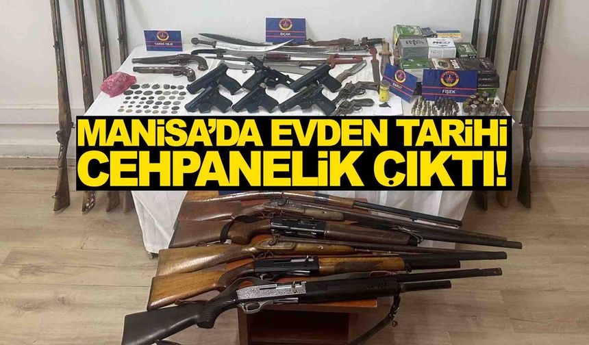 Manisa jandarmasından kaçak silah ve tarihi eser operasyonu