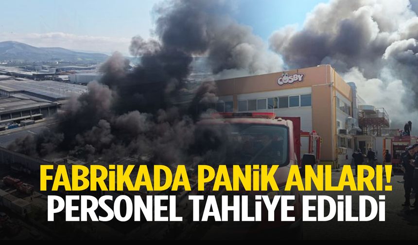 Manisa’da fabrikada panik anları! Personel tahliye edildi