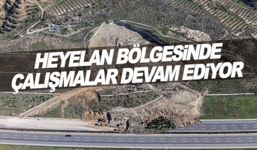 Manisa'da heyelan bölgesinde çalışmalar devam ediyor