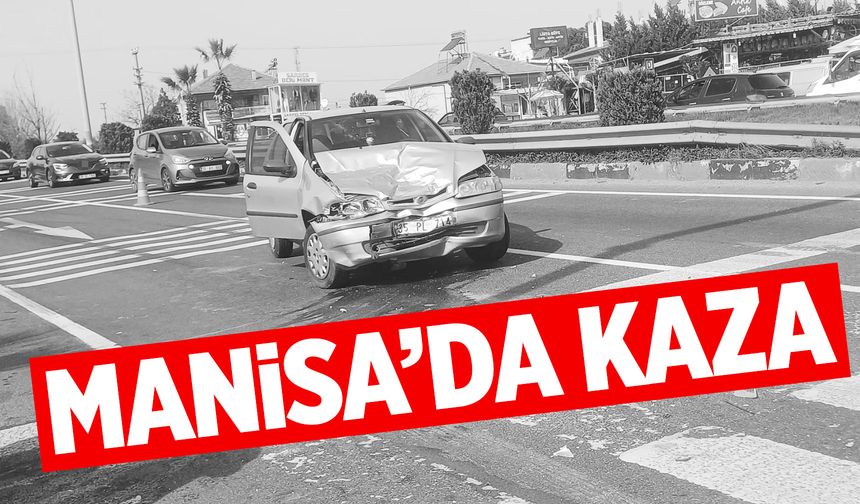 Manisa’da iki otomobil çarpıştı: 2’si çocuk 5 yaralı