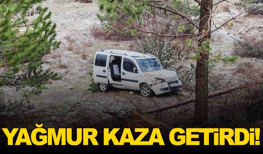 Manisa’da yağmur kazayı getirdi... Otomobil uçuruma yuvarlandı