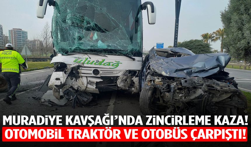 Muradiye Kavşağı’nda zincirleme kaza! Yaralılar var…