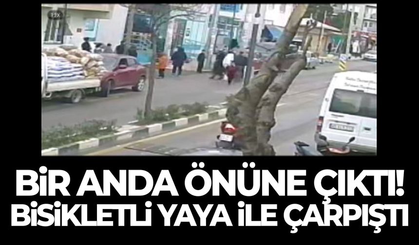 Şehzadeler’de korkutan anlar… Bisikletli ile yaya çarpıştı!