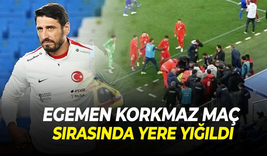 U21 Milli Takımı teknik direktörü maçta yere yığıldı