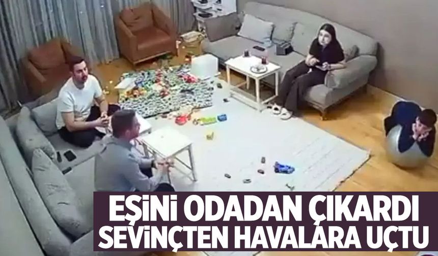 Eşini odadan çıkardı! 10 saniye sonra sevinç çığlıkları attı