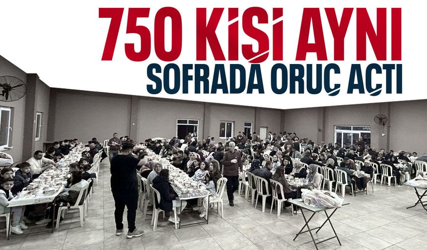 Manisa’daki mahallede 750 kişi aynı sofrada oruç açtı