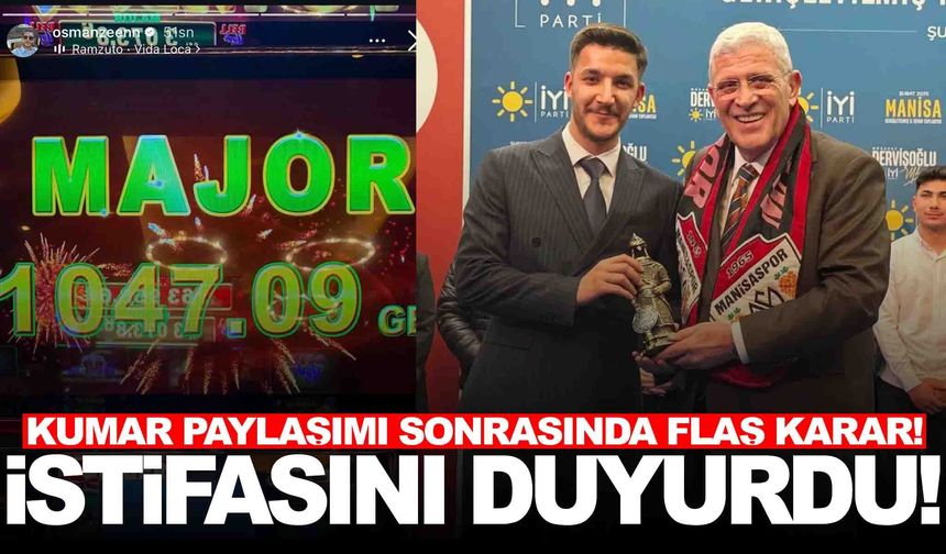 İYİ Partili Özen’den kumar paylaşımı sonrası dikkat çeken karar