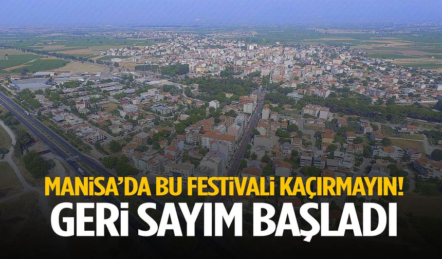 Manisa’da bu festivali kaçırmayın! Geri sayım başladı