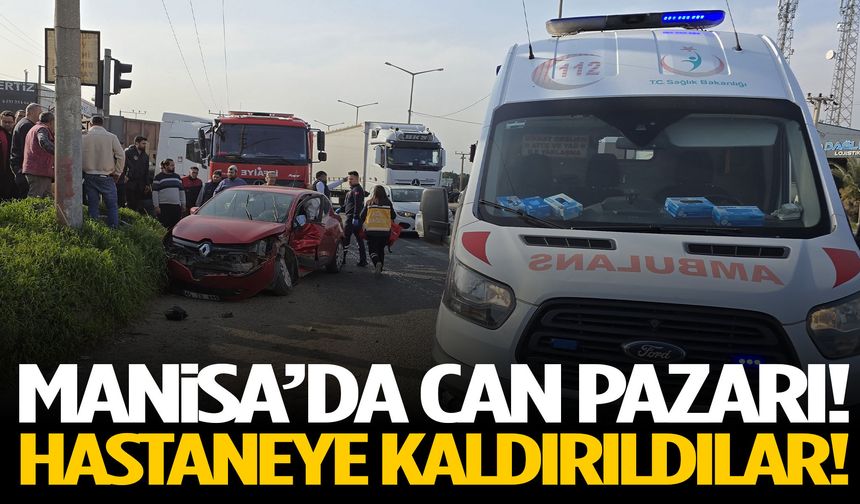 Manisa’da otomobiller hurdaya döndü! Yaralılar var…