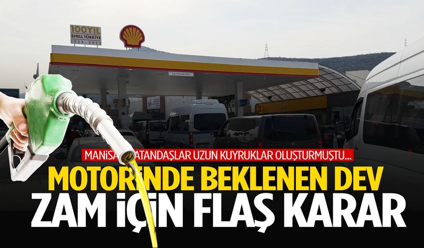 Motorine zammı için flaş karar!