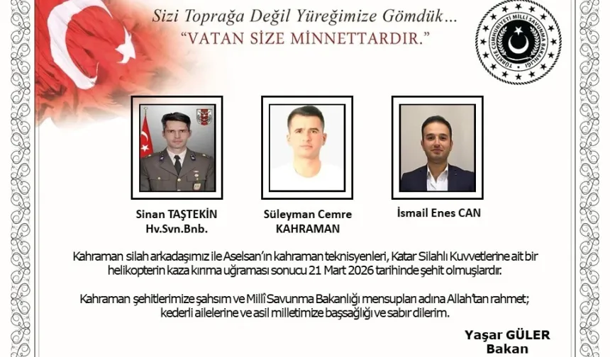 Şehitlerimizin kimlikleri açıklandı