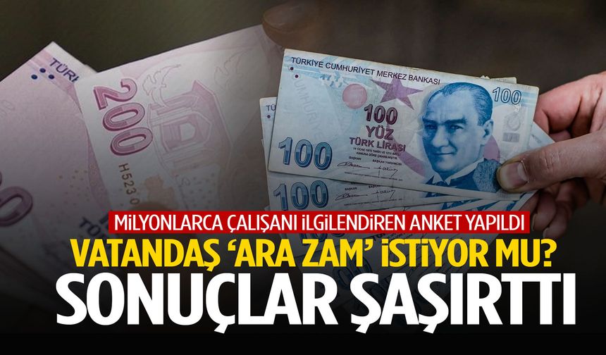 Asgari ücret anketi yapıldı! Sonuçlar şaşırttı