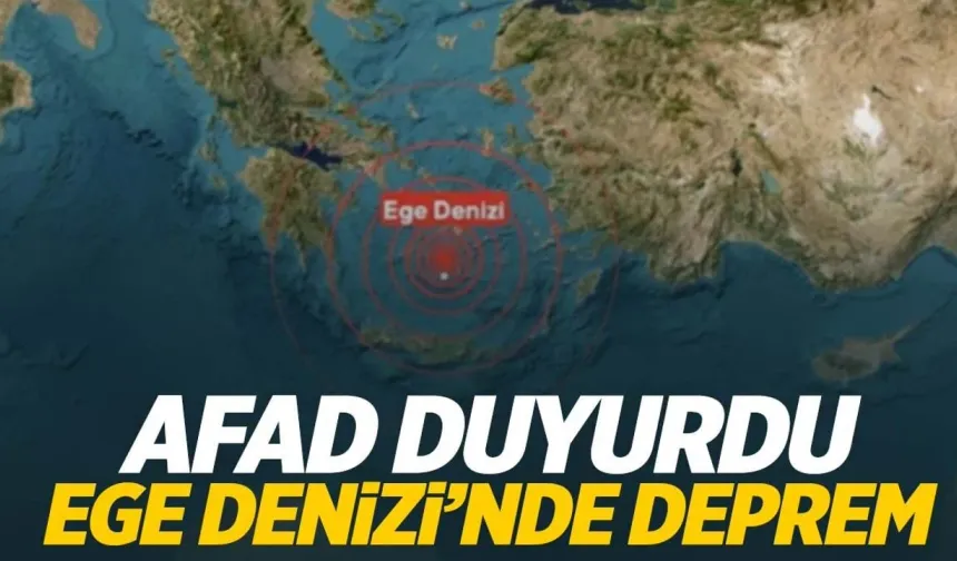 Ege açıklarında 5.9 büyüklüğünde deprem!