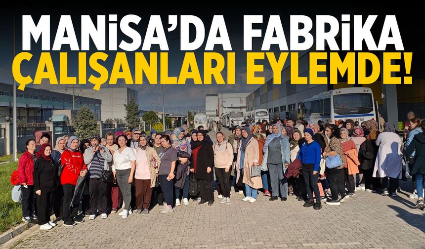 Manisa'da fabrika çalışanları eylemde!
