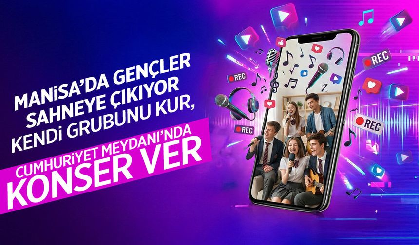 Manisa’da gençler sahneye çıkıyor: Kendi grubunu kur, Cumhuriyet Meydanı'nda konser ver