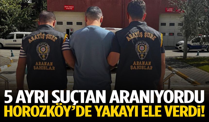 5 ayrı suçtan aranıyordu… Horozköy’de yakayı ele verdi!