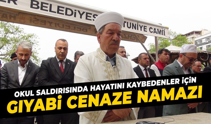 Okulda hayatını kaybeden çocuklar için Manisa'da gıyabi cenaze namazı kılındı
