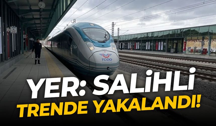 Yer: Salihli... Trende yakalandı!