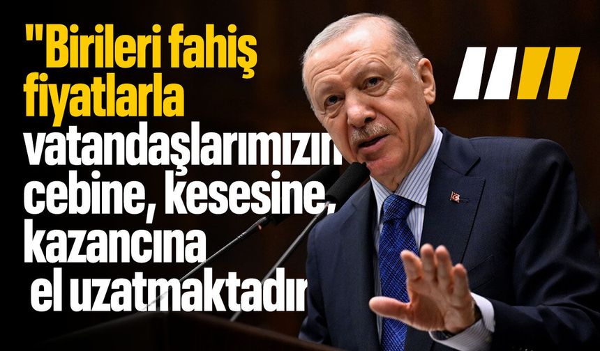 Cumhurbaşkanı "Birileri vatandaşlarımızın cebine el uzatmaktadır" dedi ve devam etti!