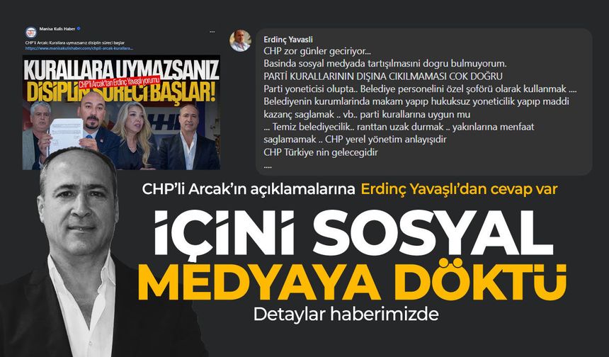 Erdinç Yavaşlı içini sosyal medyaya döktü