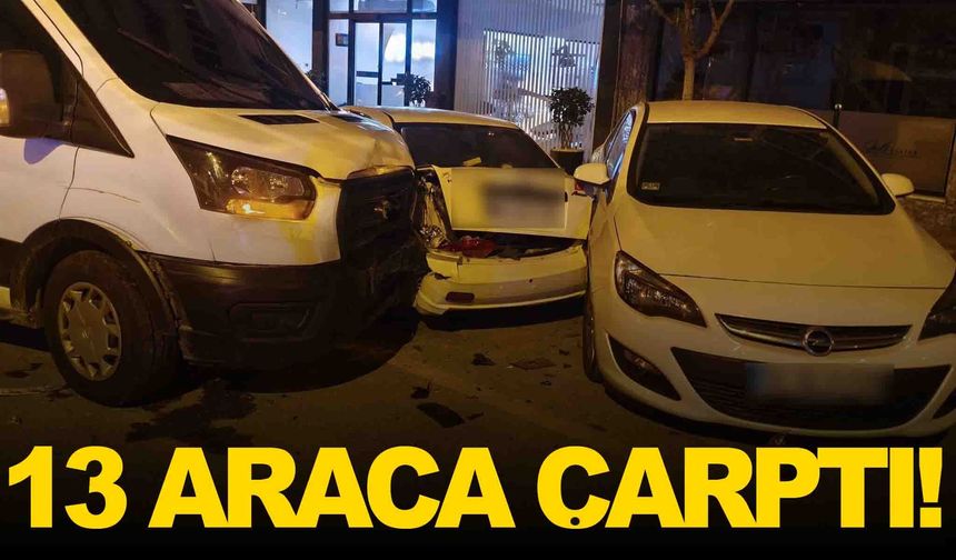 Manisa’da alkollü sürücü dehşeti: Park halindeki 13 araç hasar gördü
